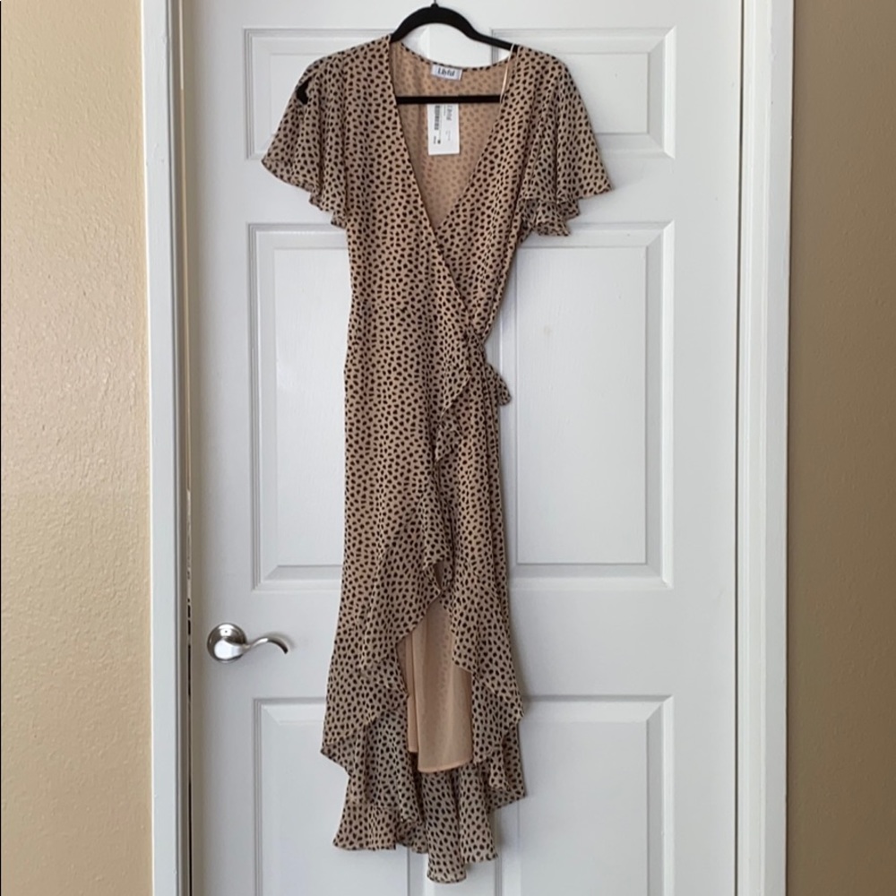 Lilyful Cheetah Print Wrap Dress NWT